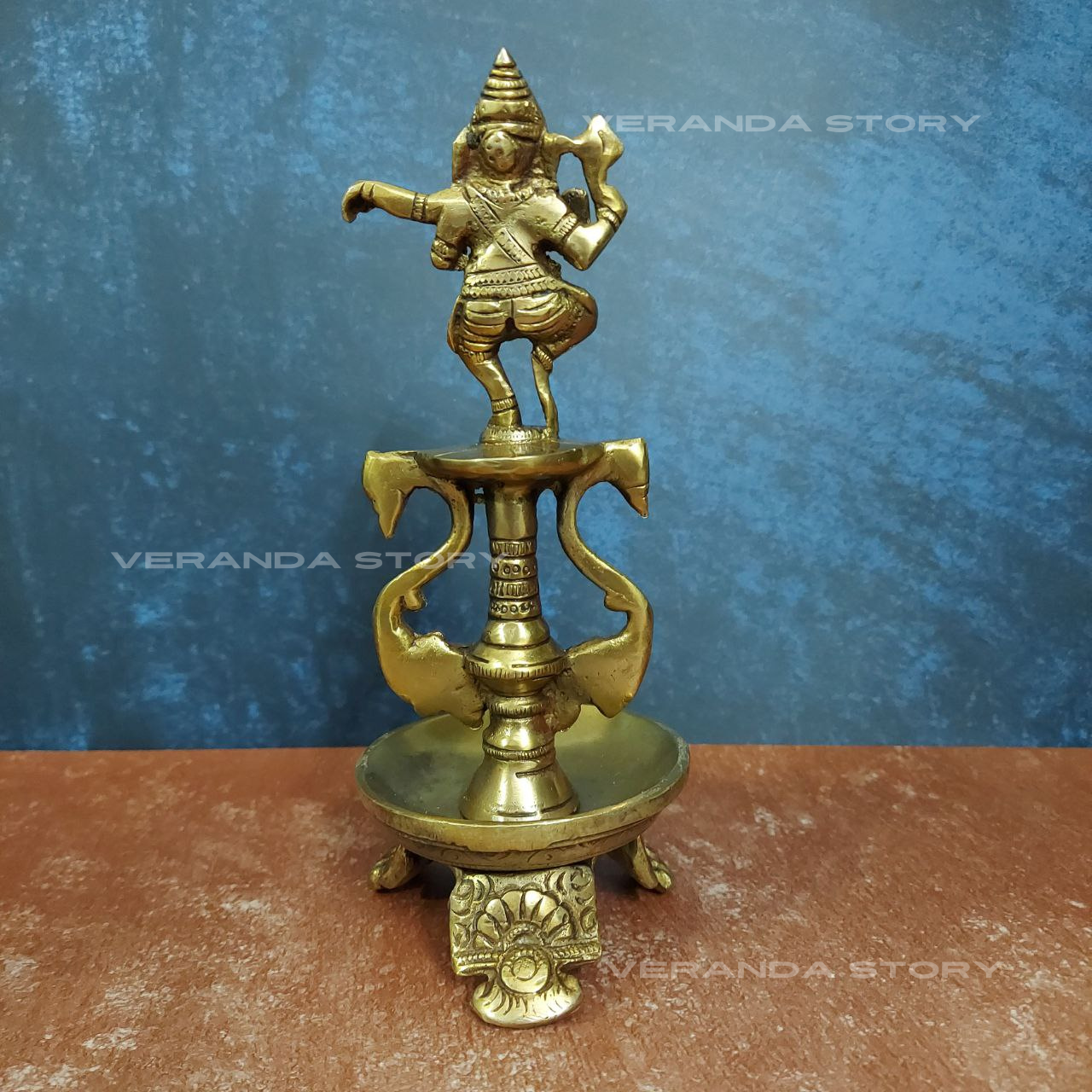 Dancing Ganesha Deepam 8 Inches