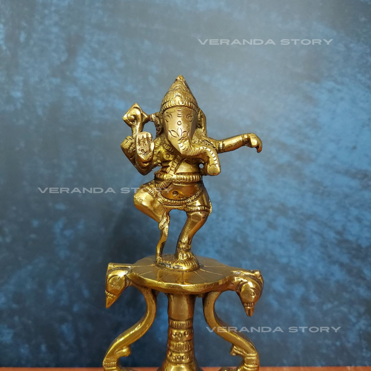 Dancing Ganesha Deepam 8 Inches