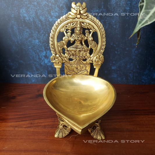 Brass Lakshmi Diya 9.5 Inches