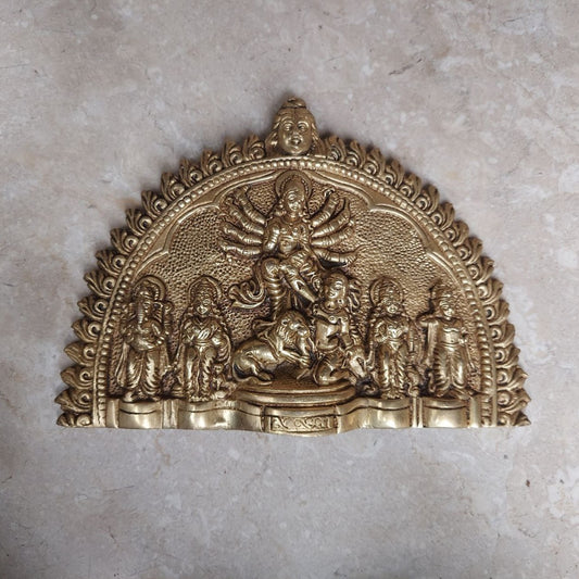 Brass Durga Wall Decor