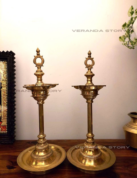 Brass Tirunelveli Kambi Vilakku - 22 Inches (Single)